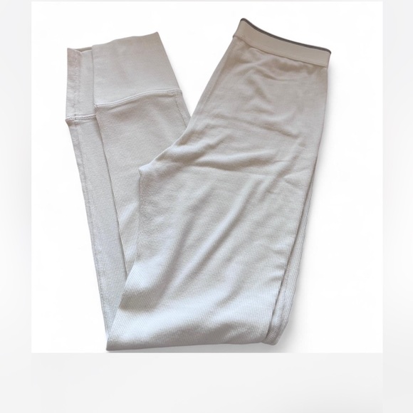 Vintage Joah Brown Cream Ribbed Leggings thermal - Picture 5 of 8